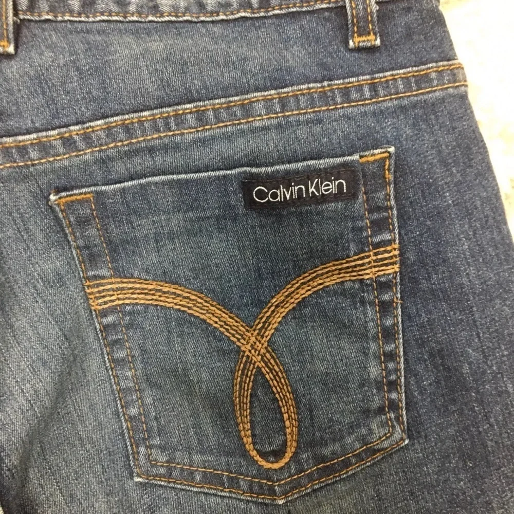 CALVIN KLEIN Women's Blue Jean Long Shorts Bermuda Size 12 31
